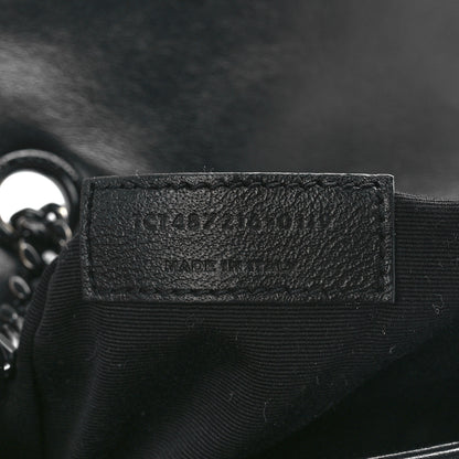 Saint Laurent Calfskin Y Quilted Monogram Monochrome Medium Loulou Chain Satchel Black 8 of 13
