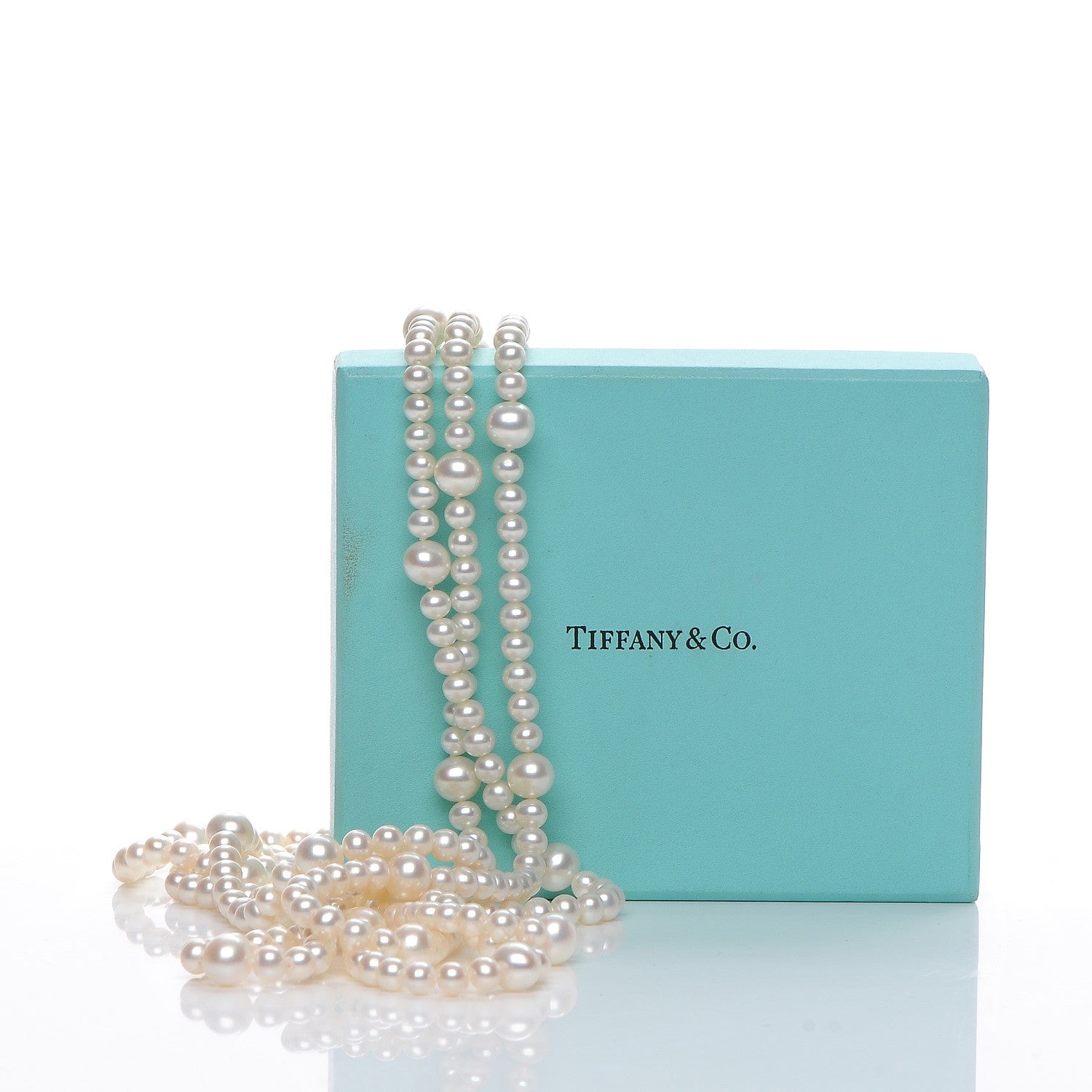 Tiffany Sterling Silver Ziegfeld Pearl Long Necklace 43" 9 of 9
