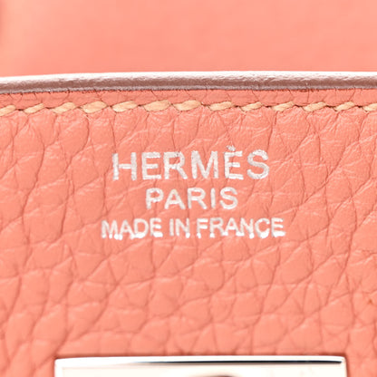 Hermes Taurillon Clemence Birkin 30  Rose Thé 6 of 14