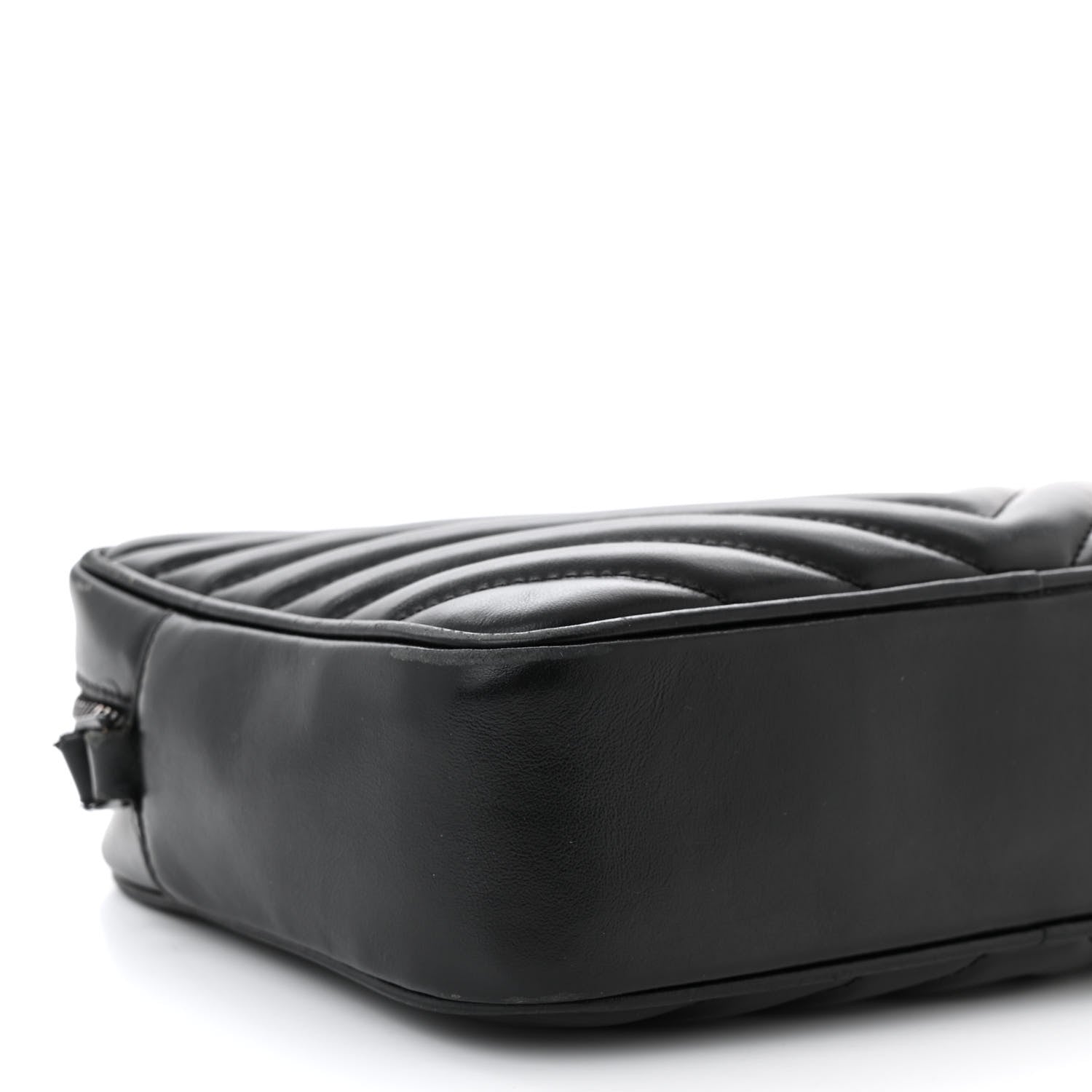 Saint Laurent Calfskin Matelasse Monogram Monochrome Lou Camera Bag Black 9 of 16