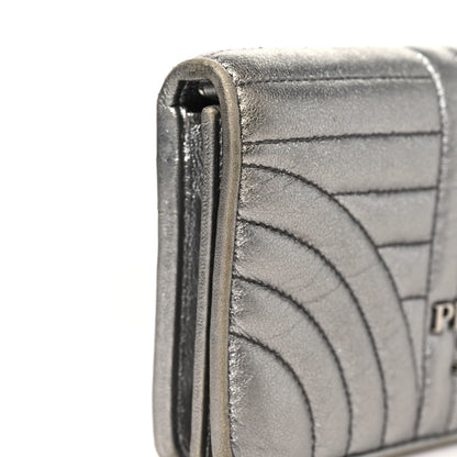 Prada Metallic Nappa Mini Impunture Diagramme Mini Crossbody Bag Cromo 12 of 12
