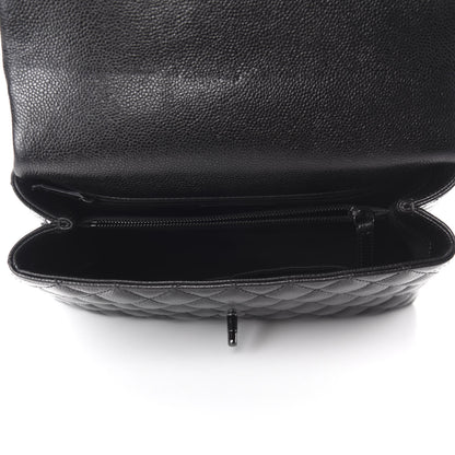 Chanel Caviar Quilted Small Coco Handle Flap So Black 5 of 10