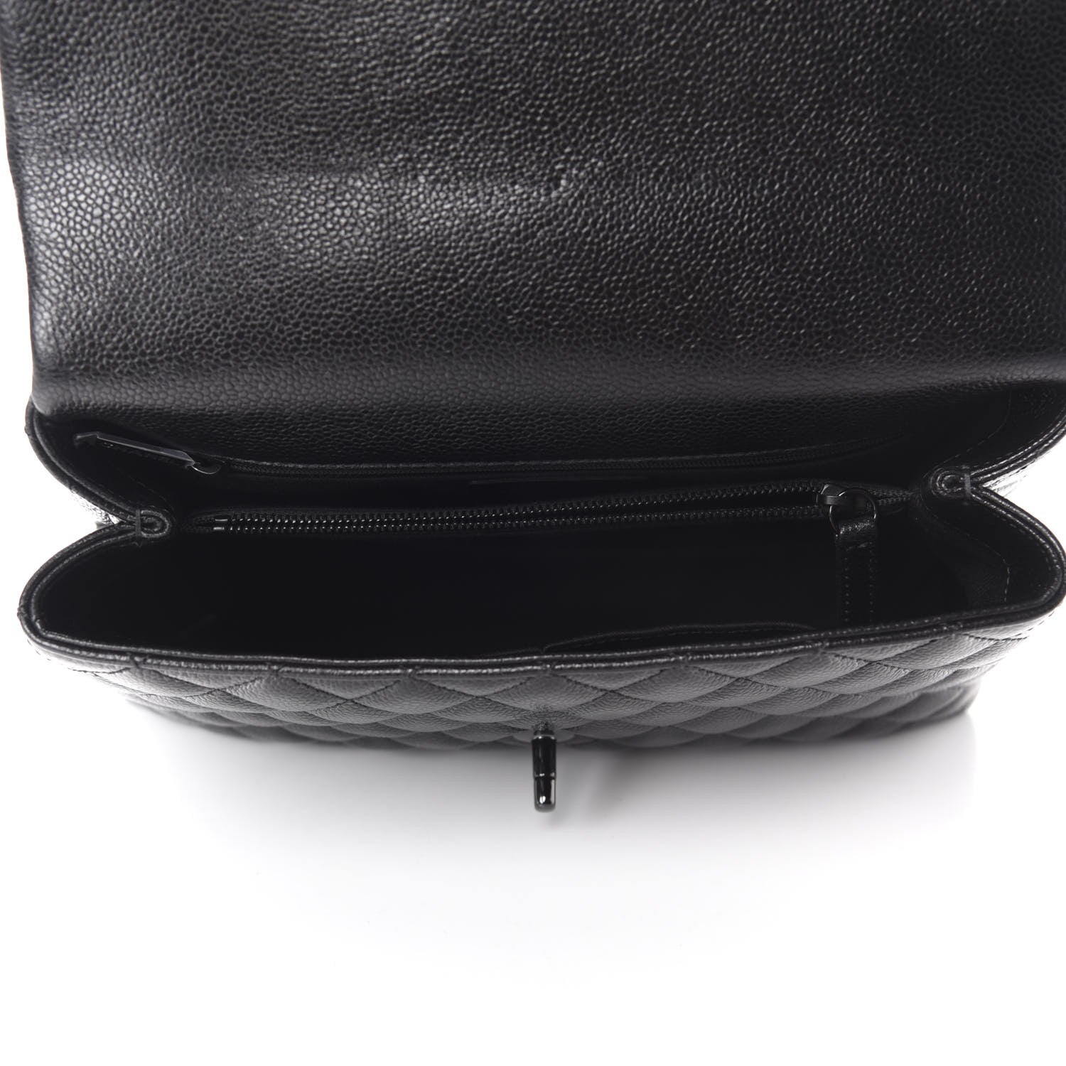 Chanel Caviar Quilted Small Coco Handle Flap So Black 5 of 10