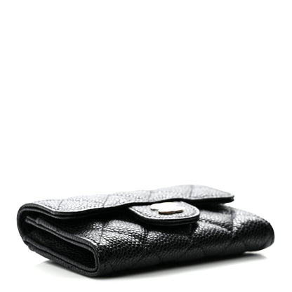 Chanel Caviar Quilted Flap Card Holder Wallet Black 5 of 9
