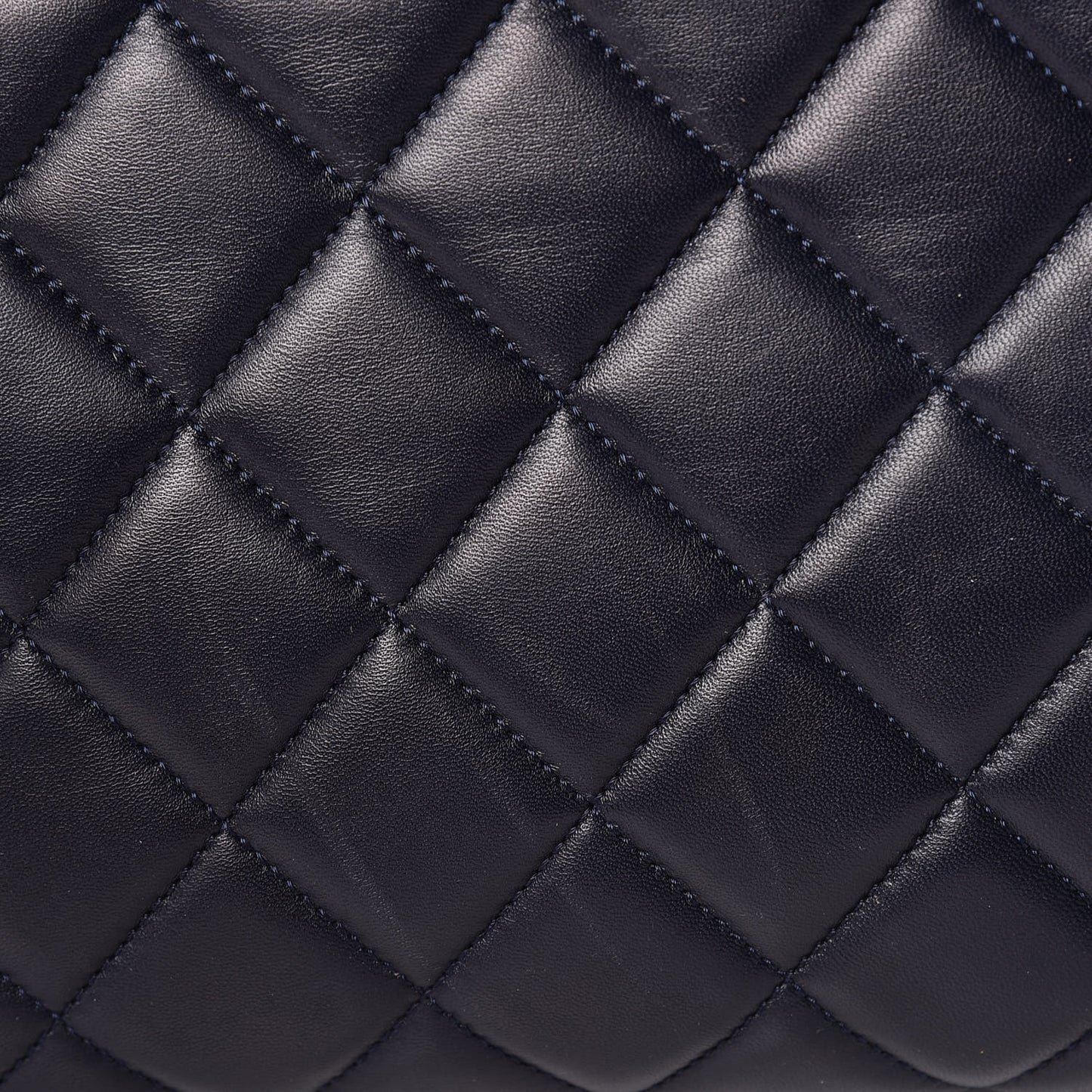 Lambskin Quilted Trendy CC Tote Navy