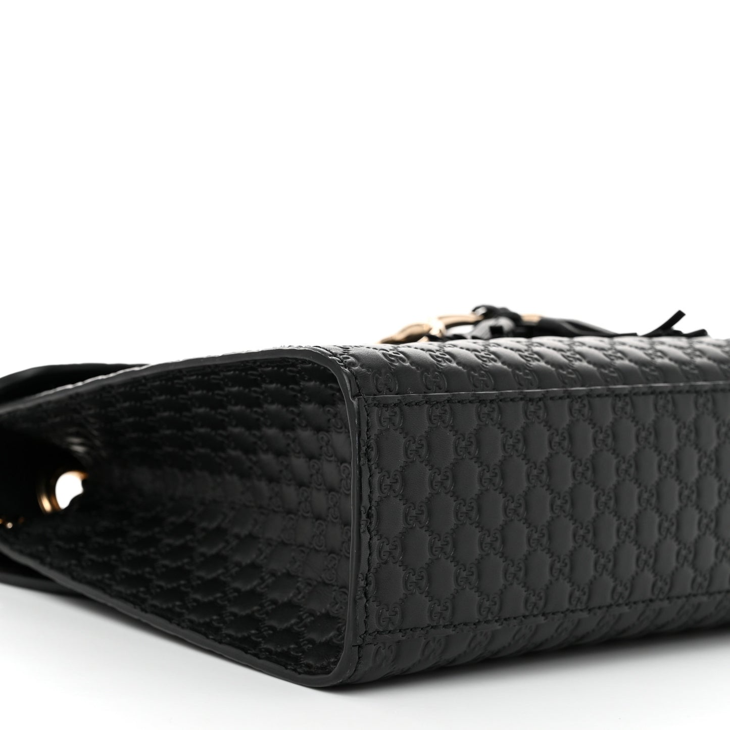 Microguccissima Medium Emily Chain Shoulder Bag Black