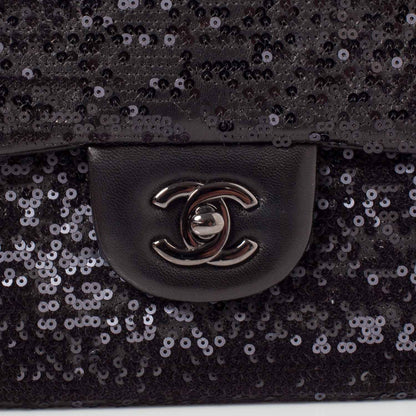 Chanel Sequin Lambskin Medium Moonlight on Water Flap Black 6 of 11