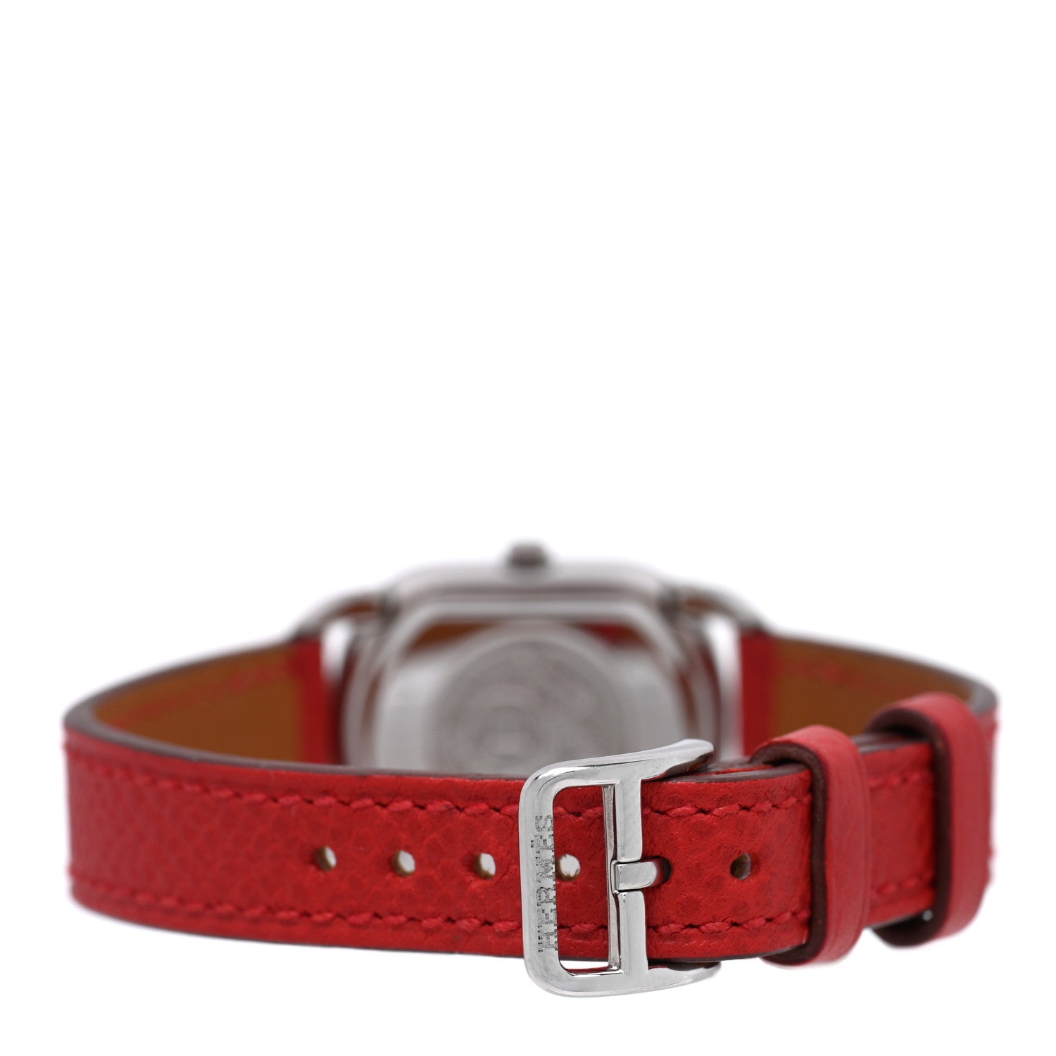 Hermes Stainless Steel Epsom 20mm Rallye Quartz Watch Rouge 3 of 4