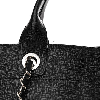 Chanel Caviar Small Studded Deauville Tote Black 11 of 13