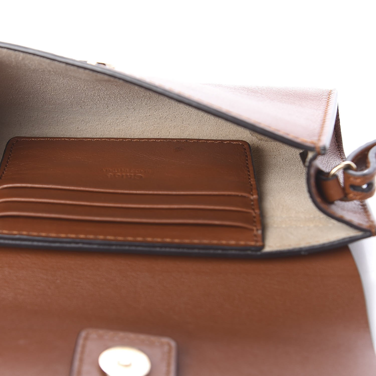 Chloe Suede Calfskin Mini Faye Shoulder Bag Tobacco 5 of 16
