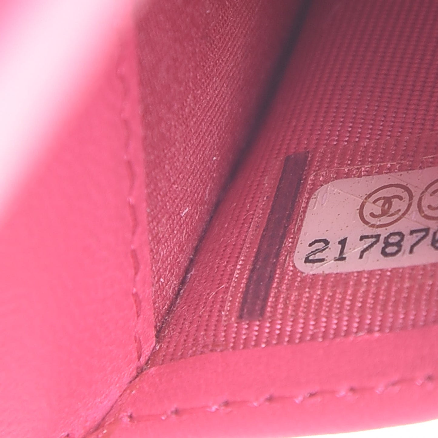 Lambskin Quilted Card Holder Wallet Fuchsia