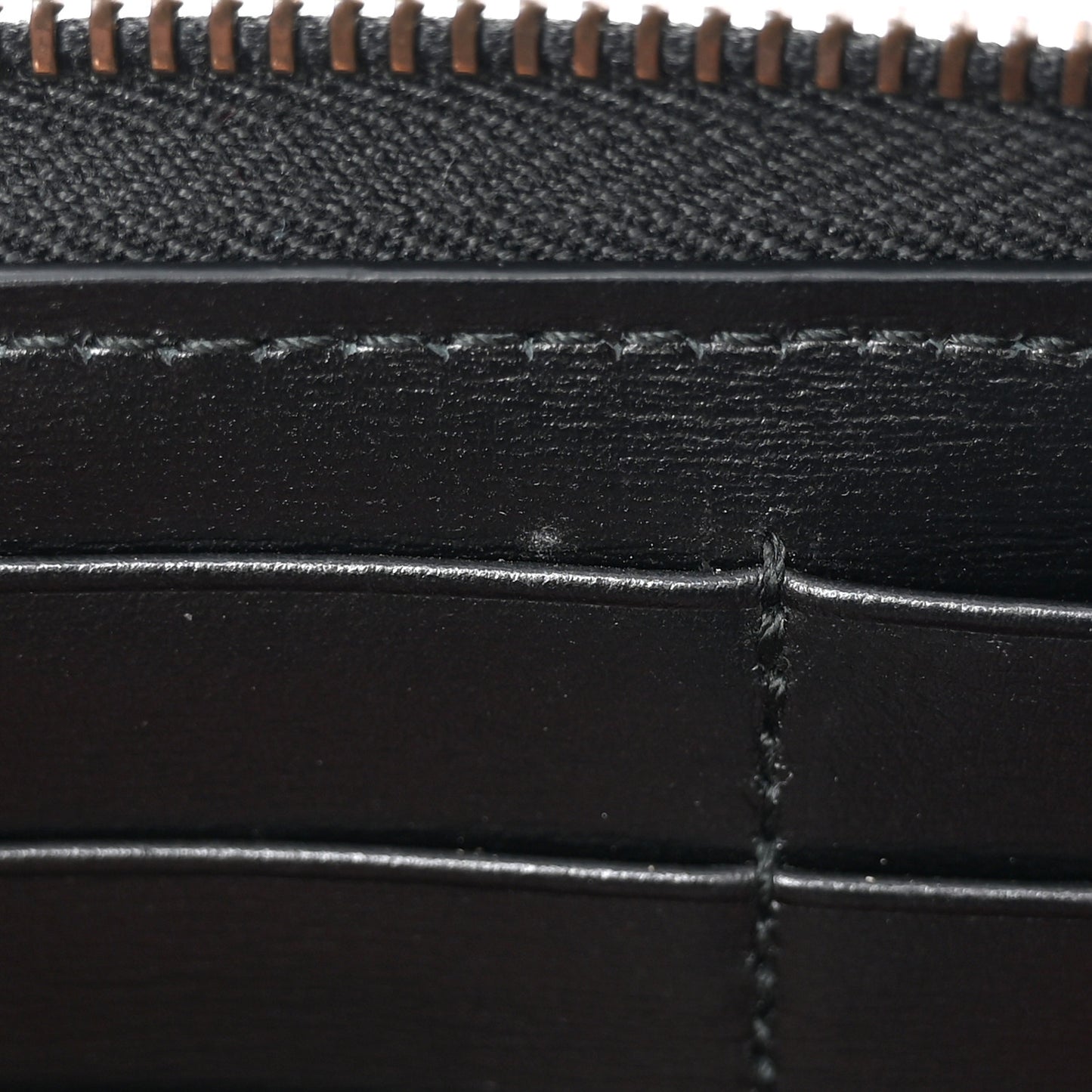 Calfskin Web Trapuntata GG Zip Around Wallet Black