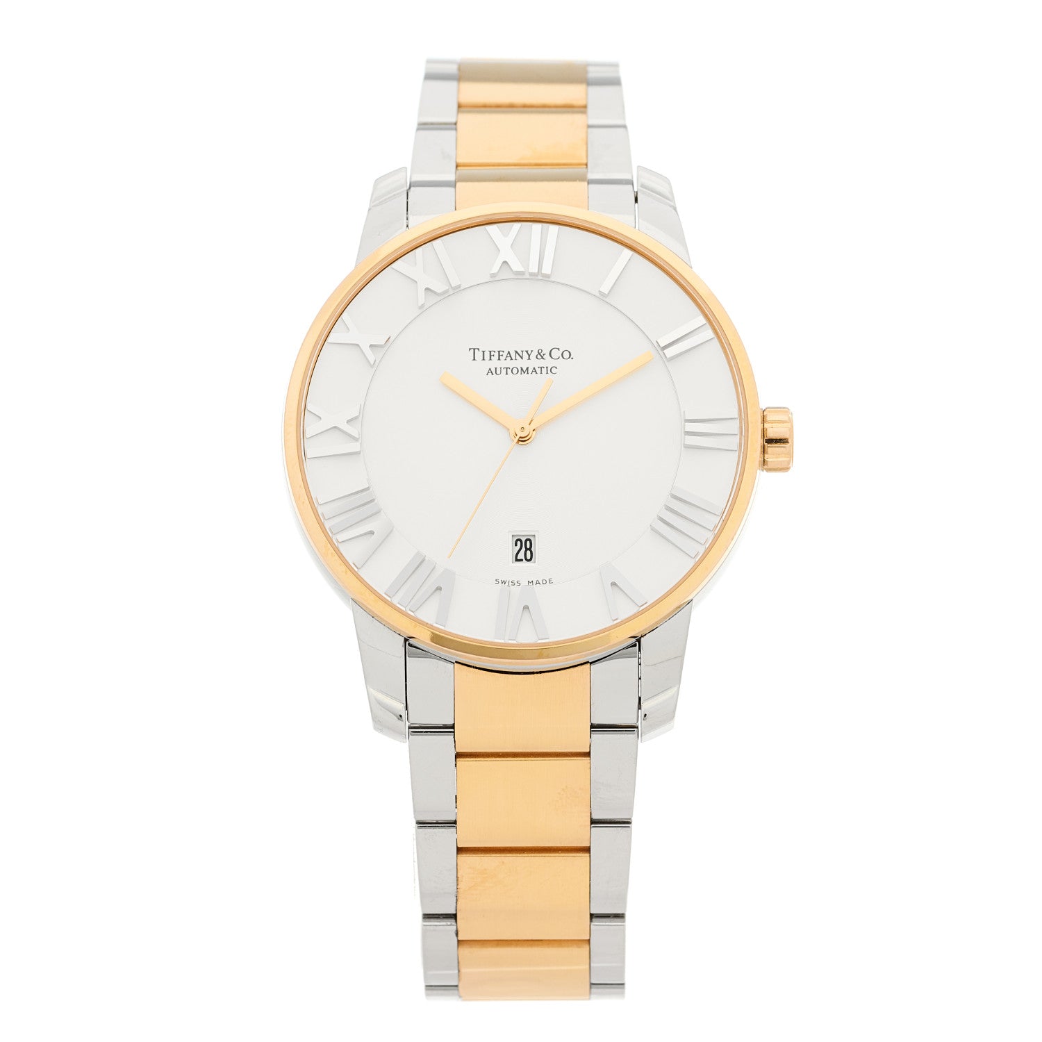 Tiffany Stainless Steel 18K Yellow Gold 42mm Atlas Automatic Watch 1 of 4