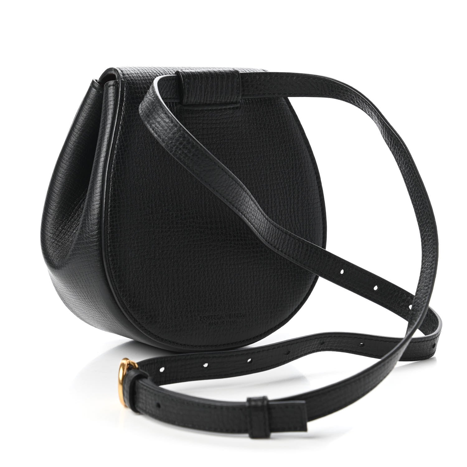 Bottega Veneta Palmellato Calfskin Rounded Belt Bag Black 3 of 9