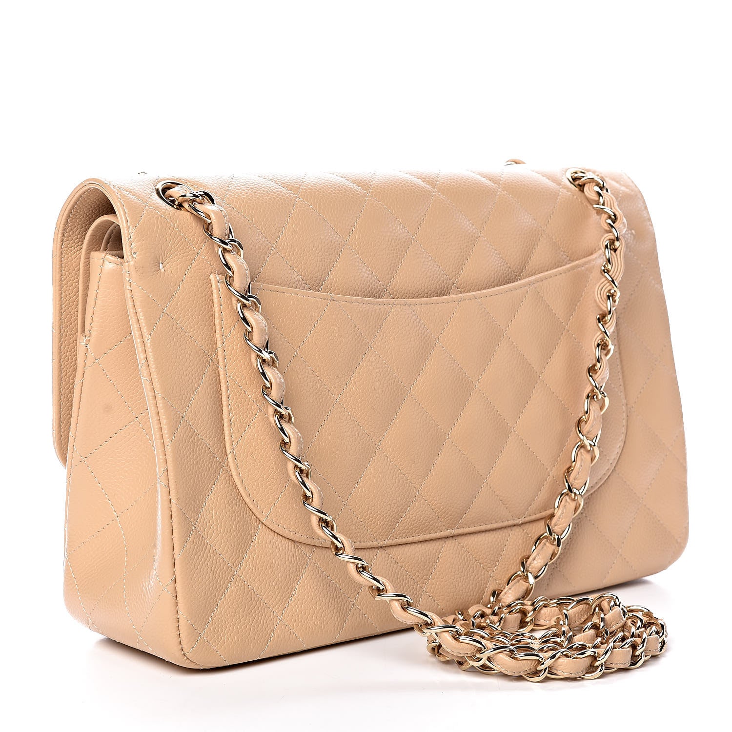 Chanel Caviar Quilted Jumbo Double Flap Beige Clair 4 of 11
