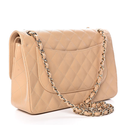 Chanel Caviar Quilted Jumbo Double Flap Beige Clair 4 of 11