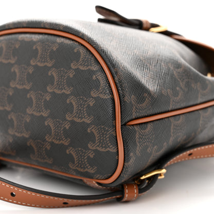 Celine Triomphe Canvas Calfskin Mini Folco Backpack Tan 8 of 8