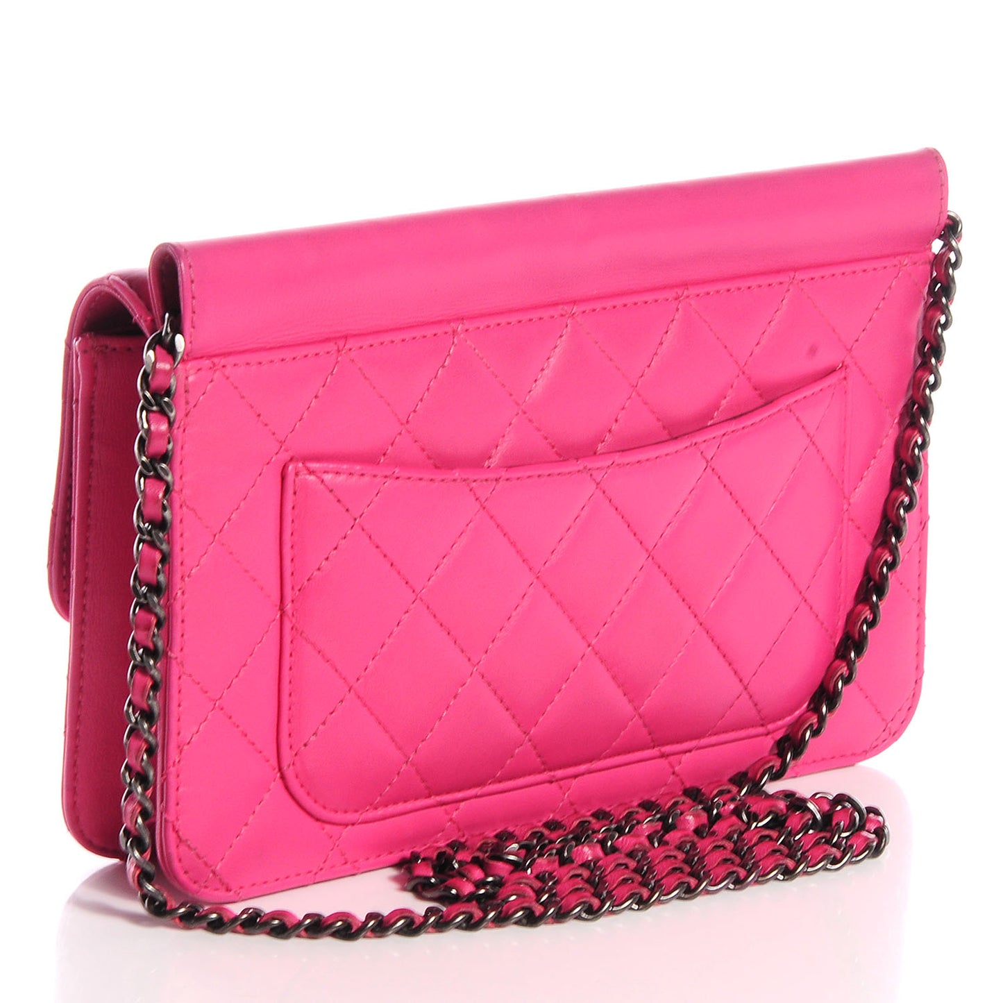 Lambskin Quilted Medium Crossing Times Flap Pink