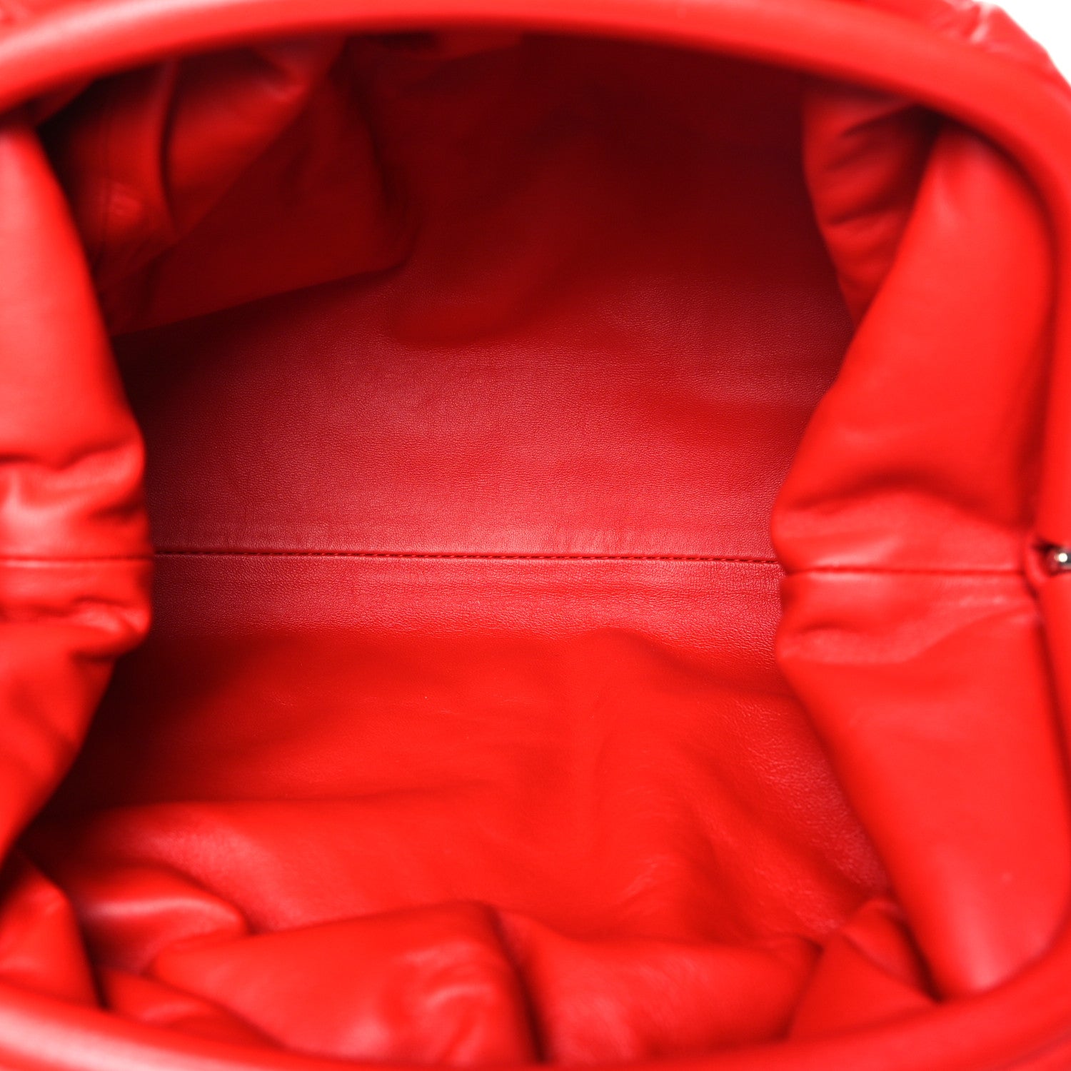 Bottega Veneta Nappa Maxi Intrecciato Teen Pouch Bright Red 5 of 10