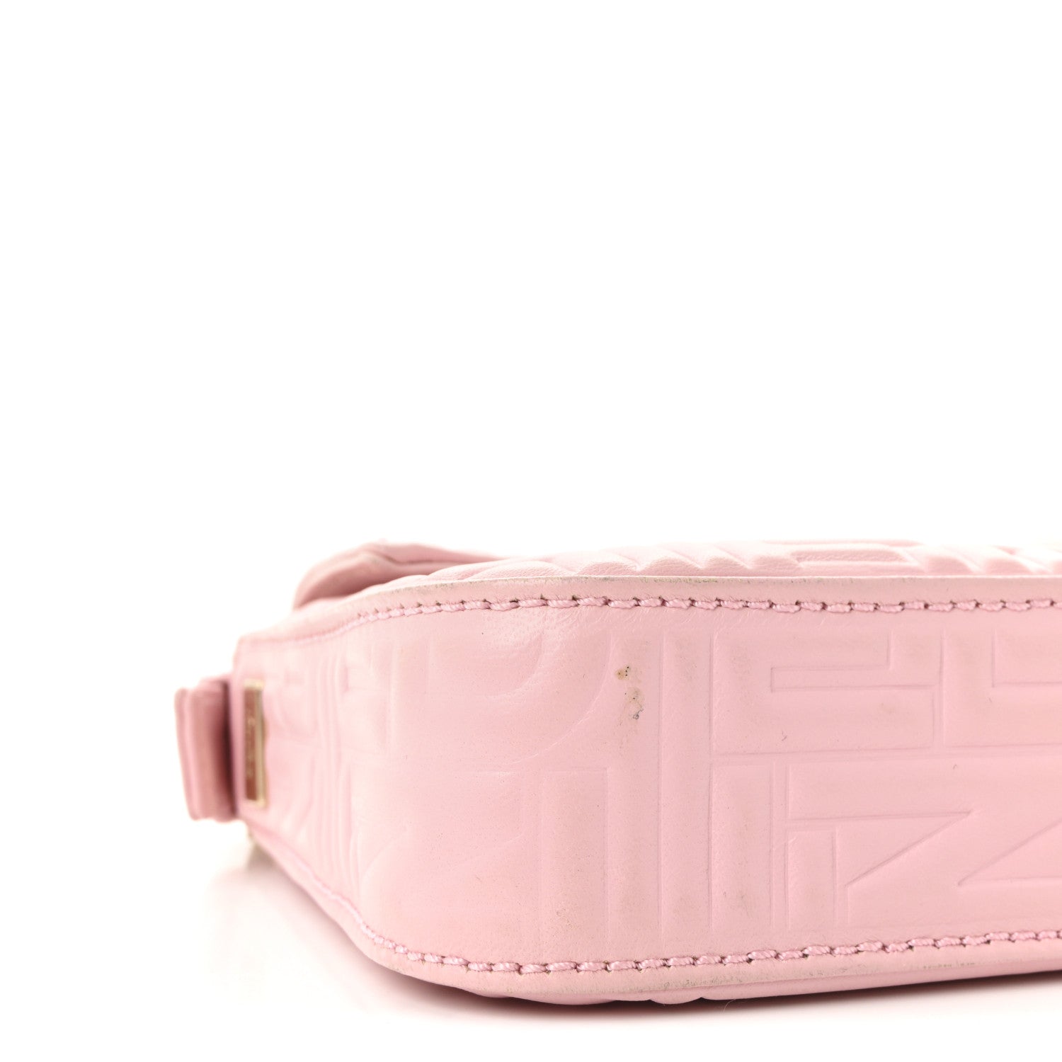 Fendi Nappa Logo Embossed Baguette Pink 8 of 9