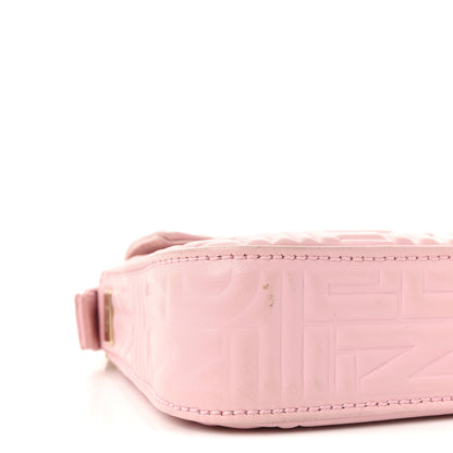 Fendi Nappa Logo Embossed Baguette Pink 8 of 9
