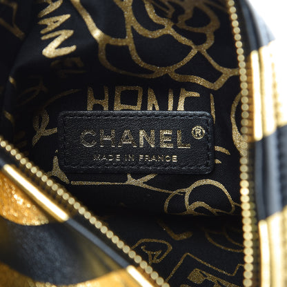 Chanel Metallic Lambskin CC Kheops Pyramid Bag Gold Black 6 of 7