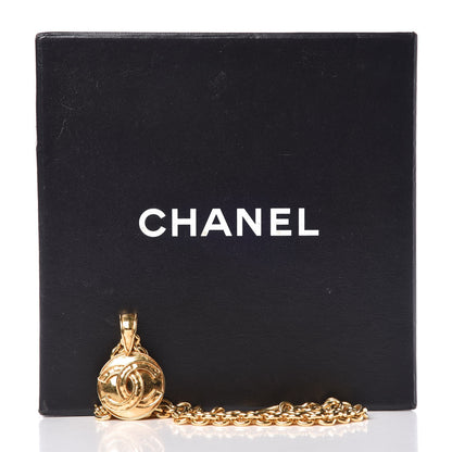 Chanel Chain CC Pendant Necklace Gold 7 of 8