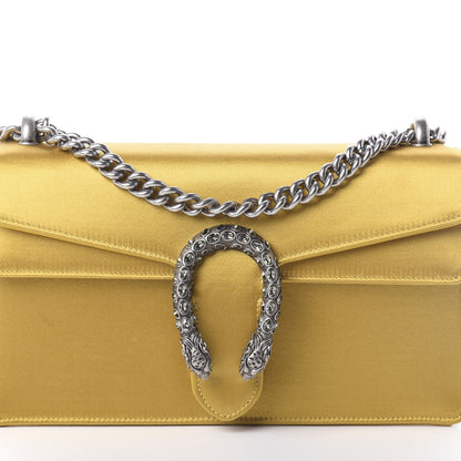 Gucci Satin Silk Crystal Small Dionysus Shoulder Bag Gold Black Diamond 7 of 9