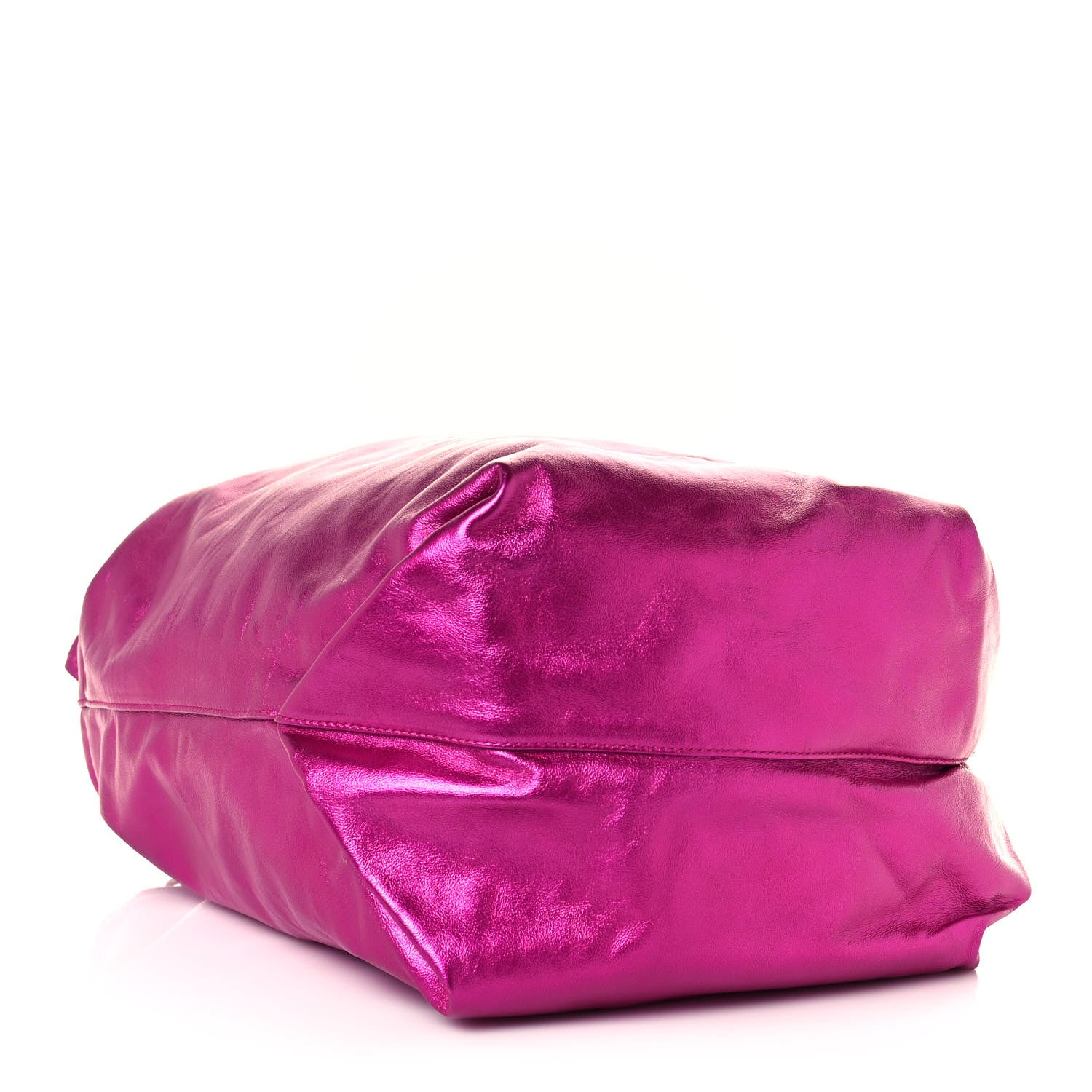 Saint Laurent Lambskin Teddy Drawstring Bag Fuchsia 5 of 11
