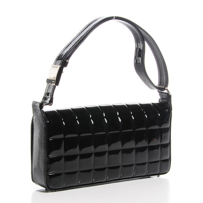 Chanel Patent Quilted CC Chocolate Bar Flap Black 3 of 8