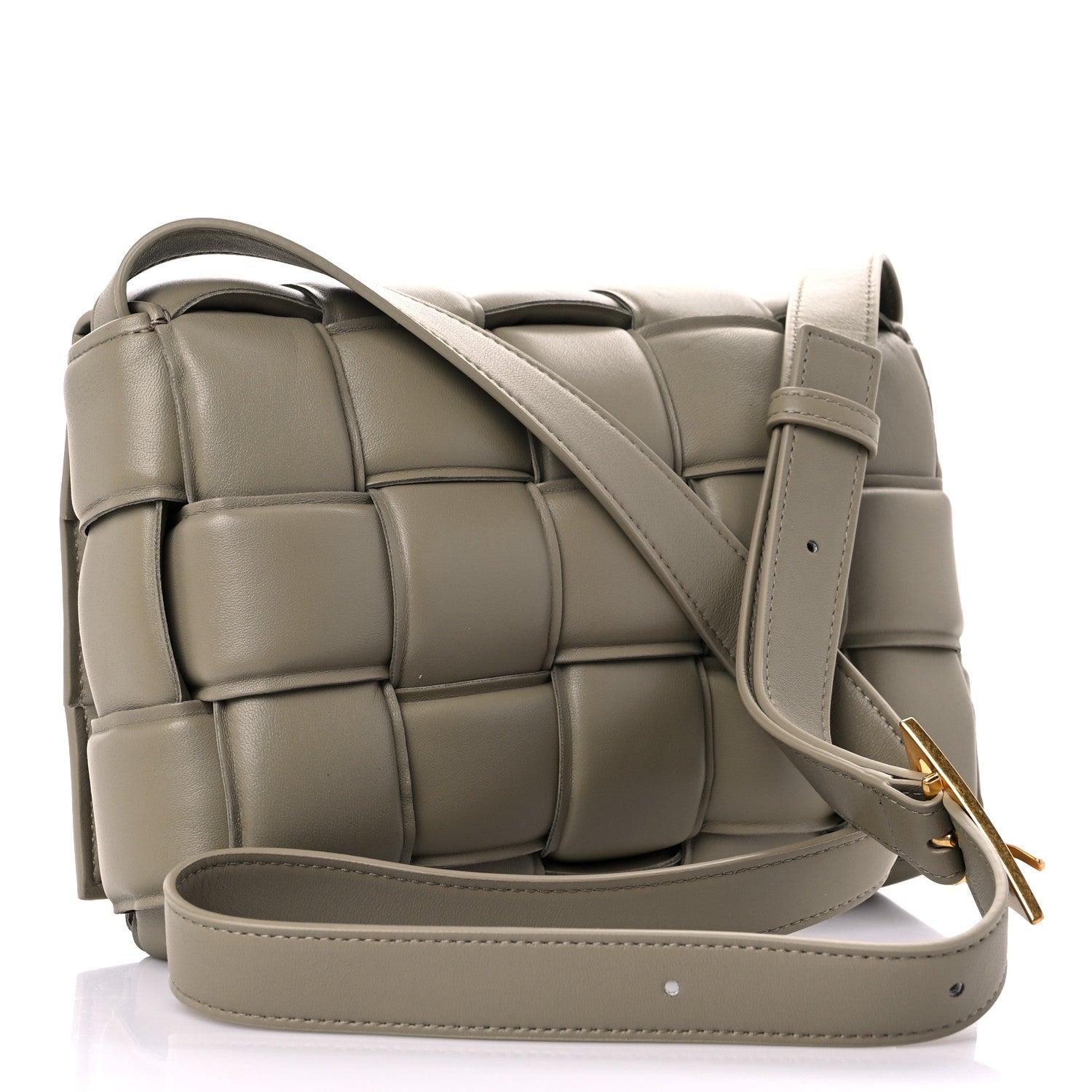 Bottega Veneta Nappa Maxi Intreccio Padded Cassette Crossbody Bag Taupe 2 of 8
