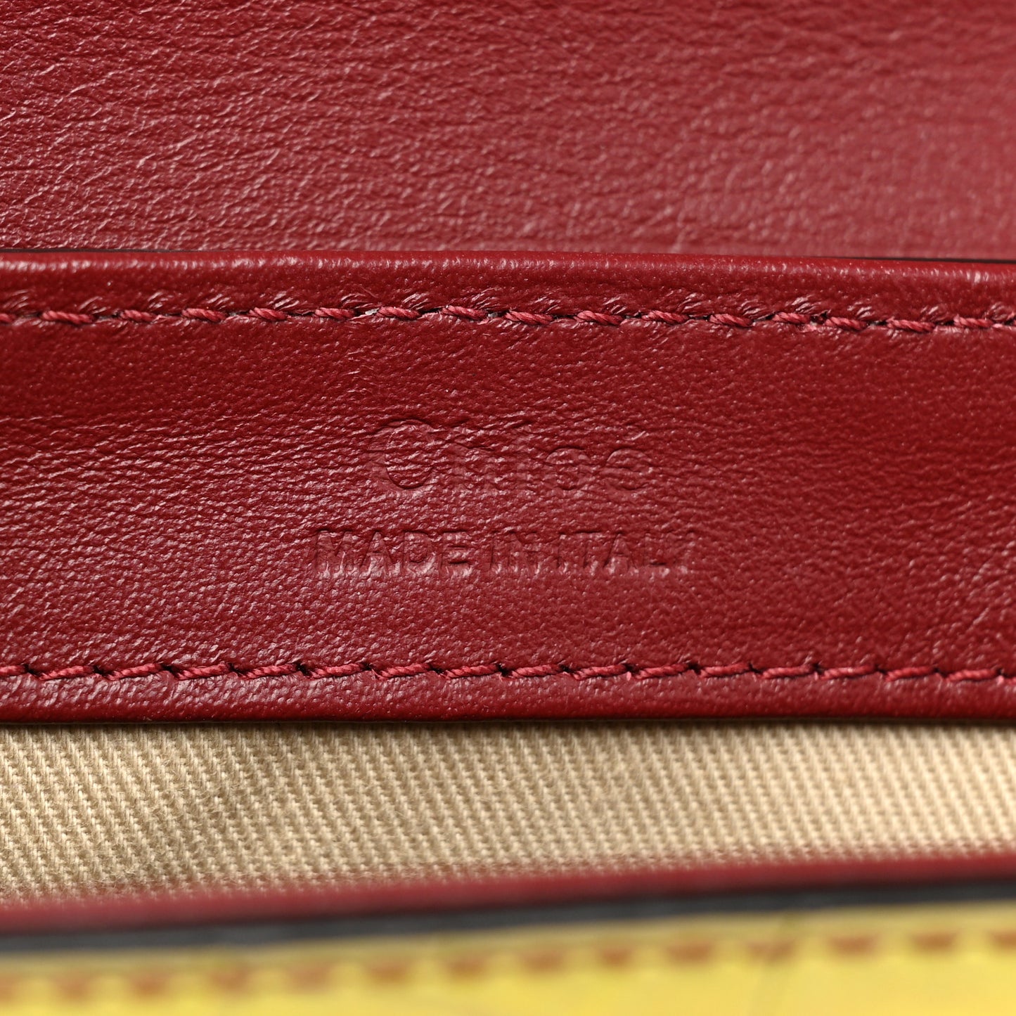 Calfskin Crocodile Embossed Mini C Double Carry Ombre Yellow