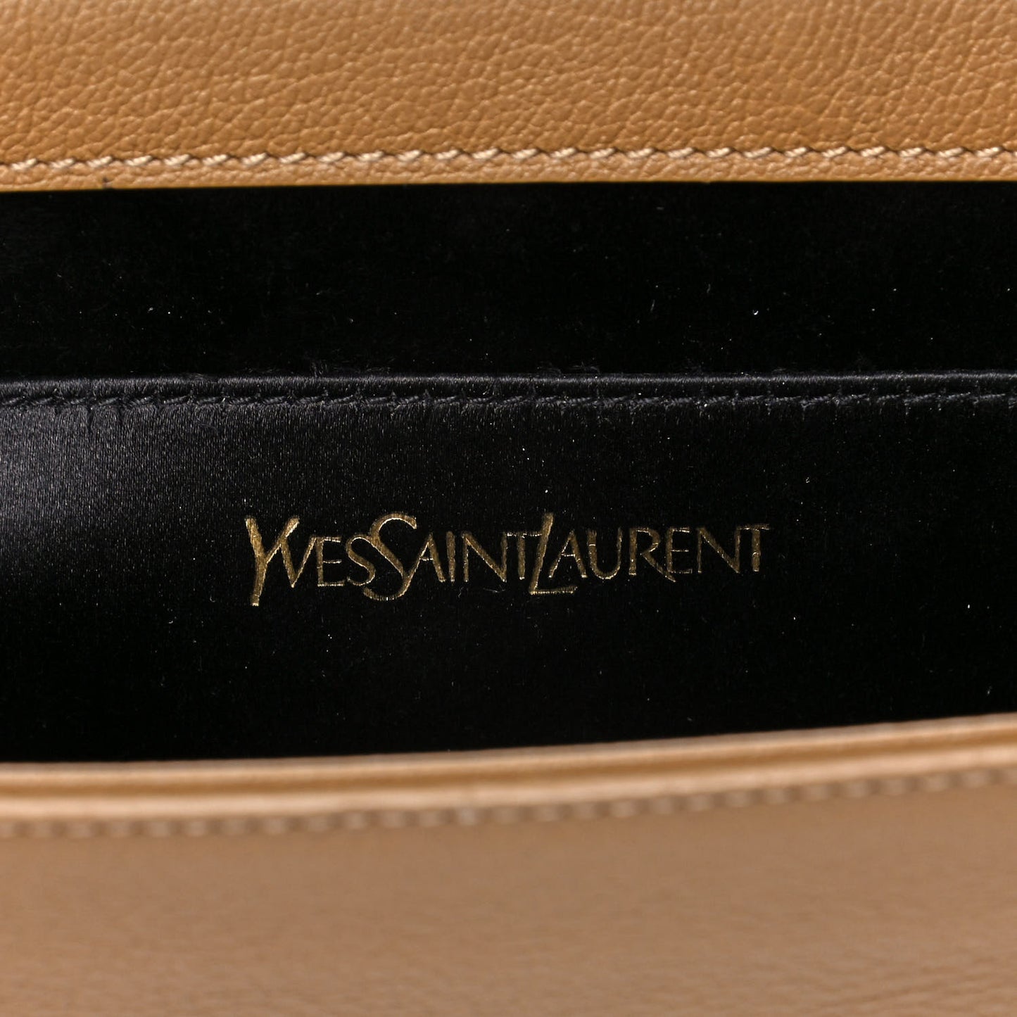 Goatskin Large Belle De Jour Clutch Beige