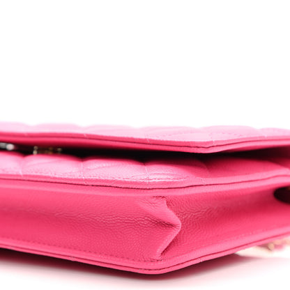Chanel Caviar Quilted Wallet On Chain WOC Fuchsia 11 of 13
