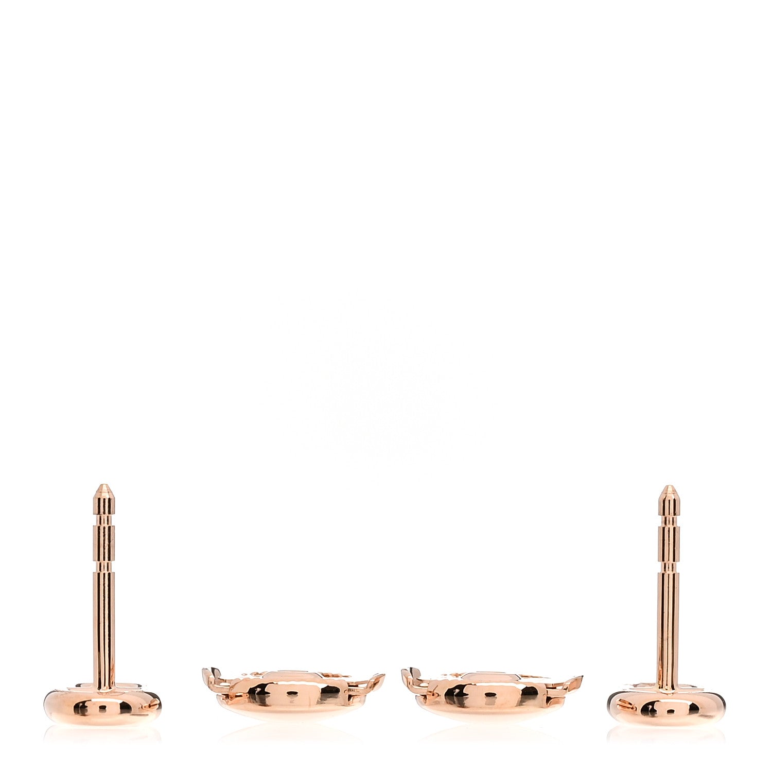Hermes 18K Rose Gold TPM Farandole Stud Earrings 3 of 5