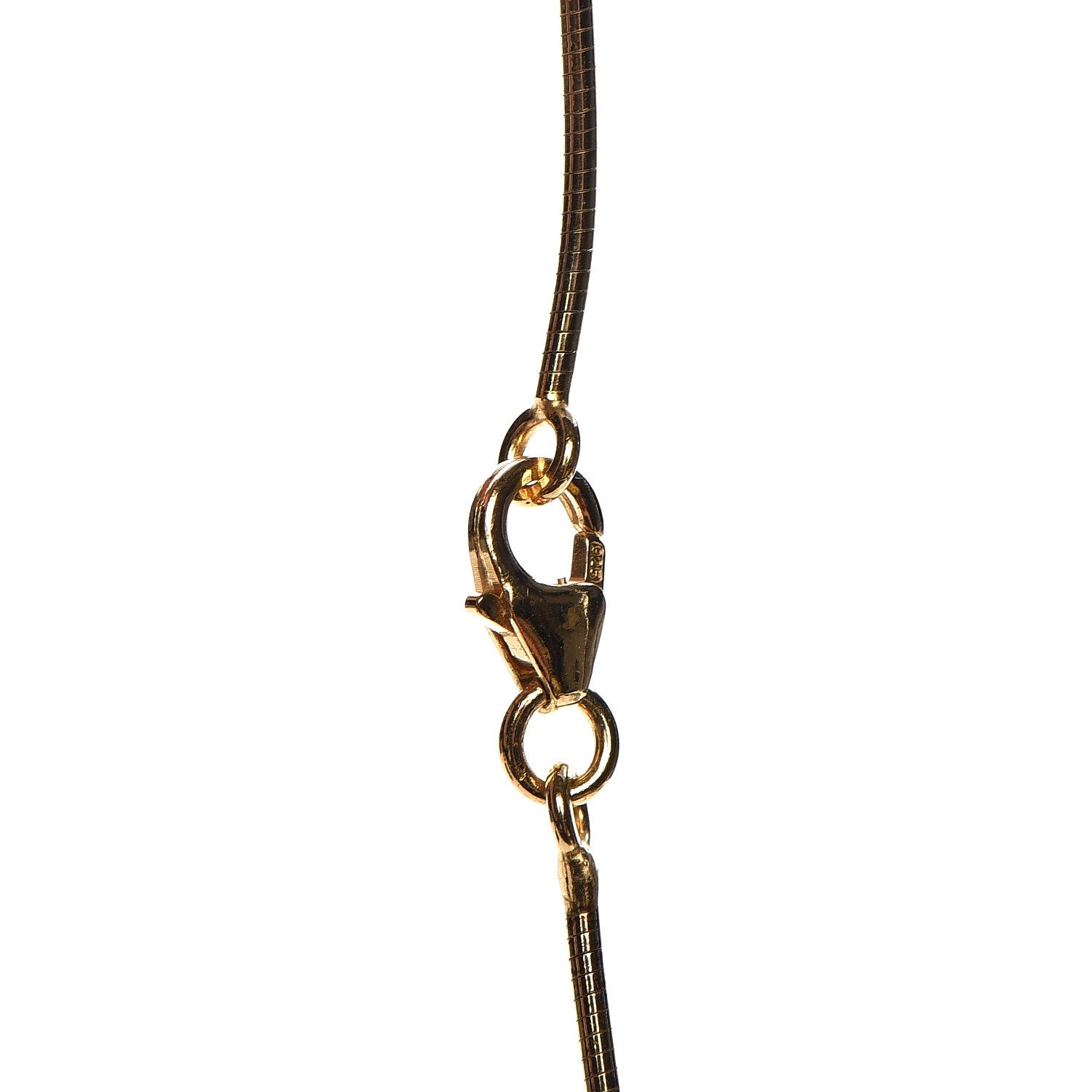 Hermes Lacquered Gold Pop H Pendant Necklace Orange 5 of 5