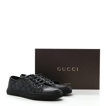 Gucci GG Monogram Calfskin Womens Low Top Sneakers 38.5 Piombo Black 11 of 11