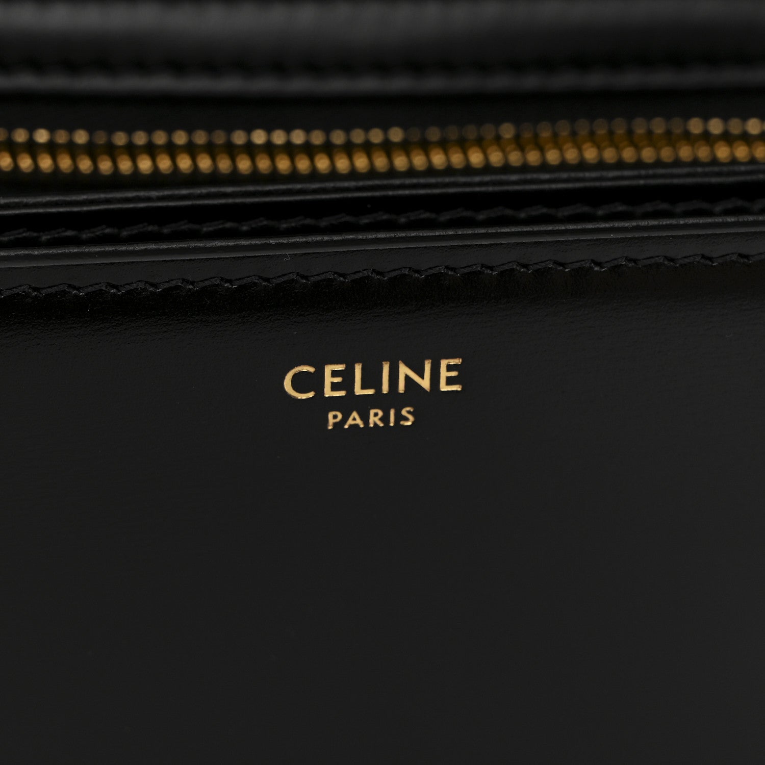 Celine Shiny Calfskin Teen Triomphe Black 6 of 10