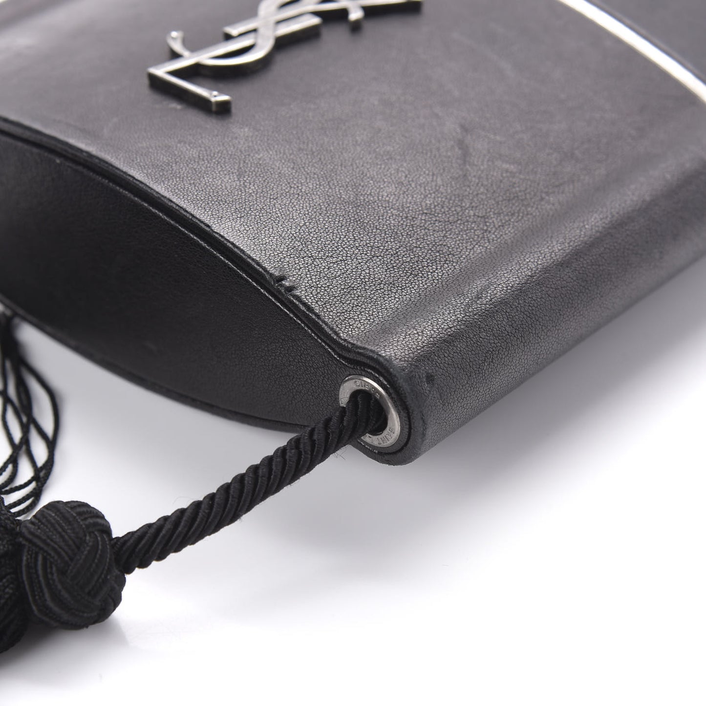 Lambskin Monogram Opyum Tassel Bag Black
