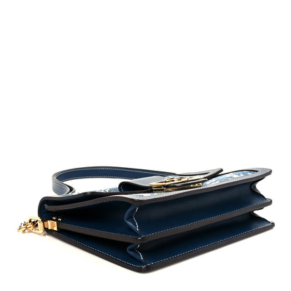 Louis Vuitton Denim Monogram Jacquard Dauphine MM Bleu 4 of 10