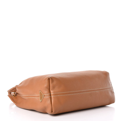 Prada Vitello Daino Logo Hobo Cuoio 4 of 16