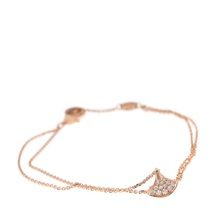 Bulgari 18K Rose Gold Diamond Divas' Dream Bracelet 2 of 12