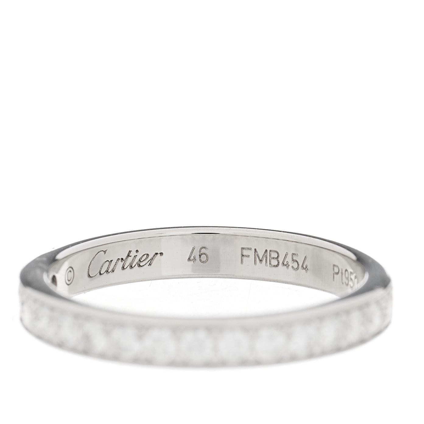 Platinum Diamond 2.6mm 1895 Wedding Band Ring 46 3.75