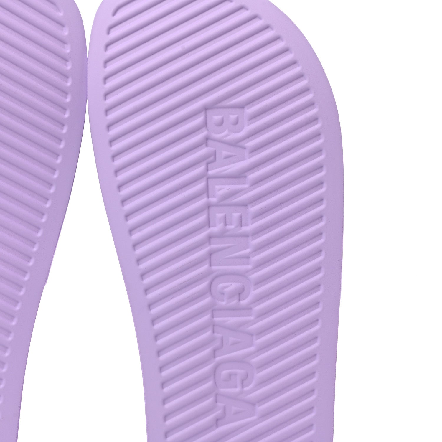 Balenciaga Rubber BB Womens Pool Slide Sandals 37 Lilac 6 of 7