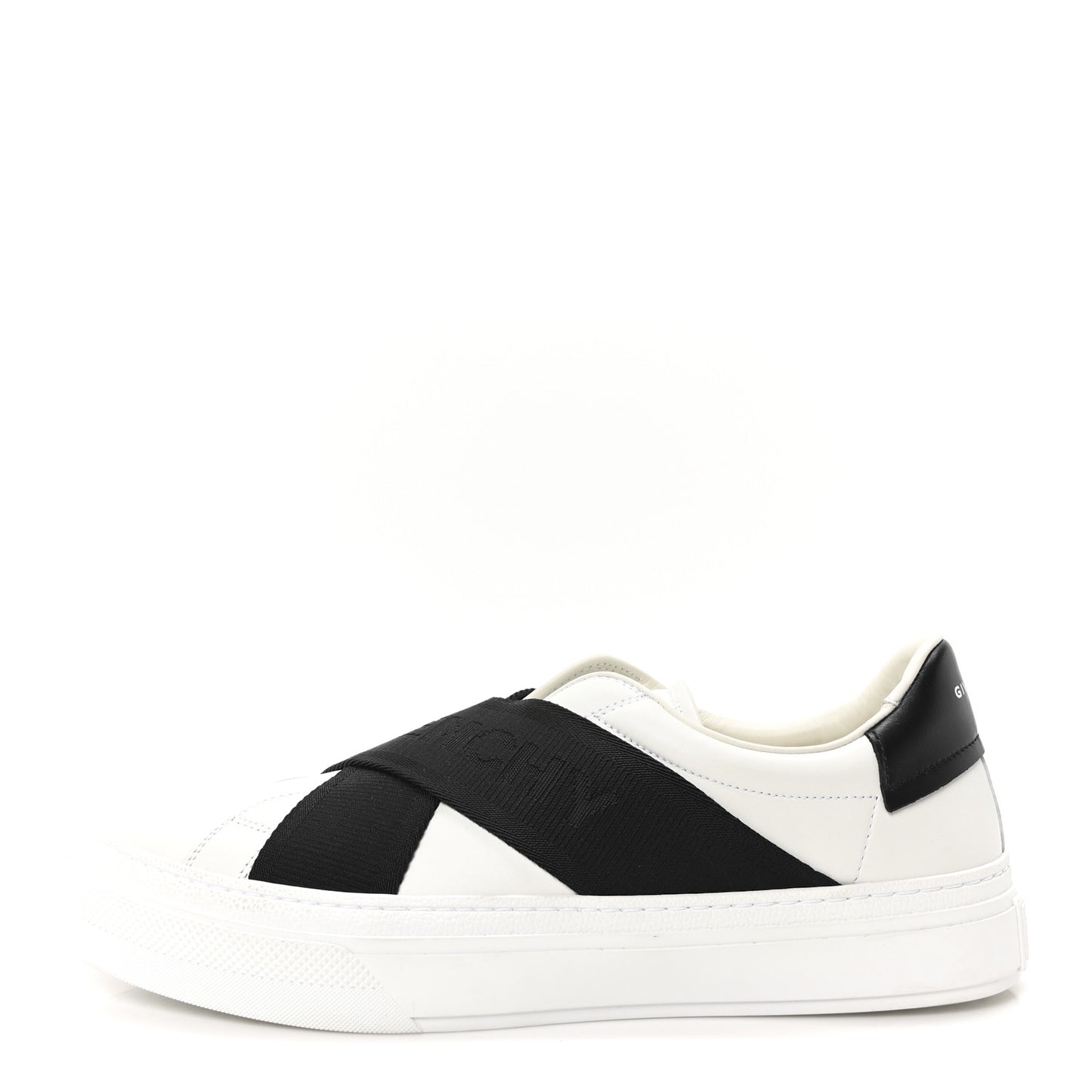 Calfskin Band Logo Mens Urban Street Sneakers 43 White Black