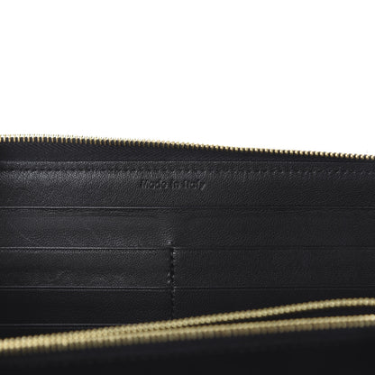 Celine Spazzolato Calfskin Large Zip Around Multifunction Wallet Black 5 of 5