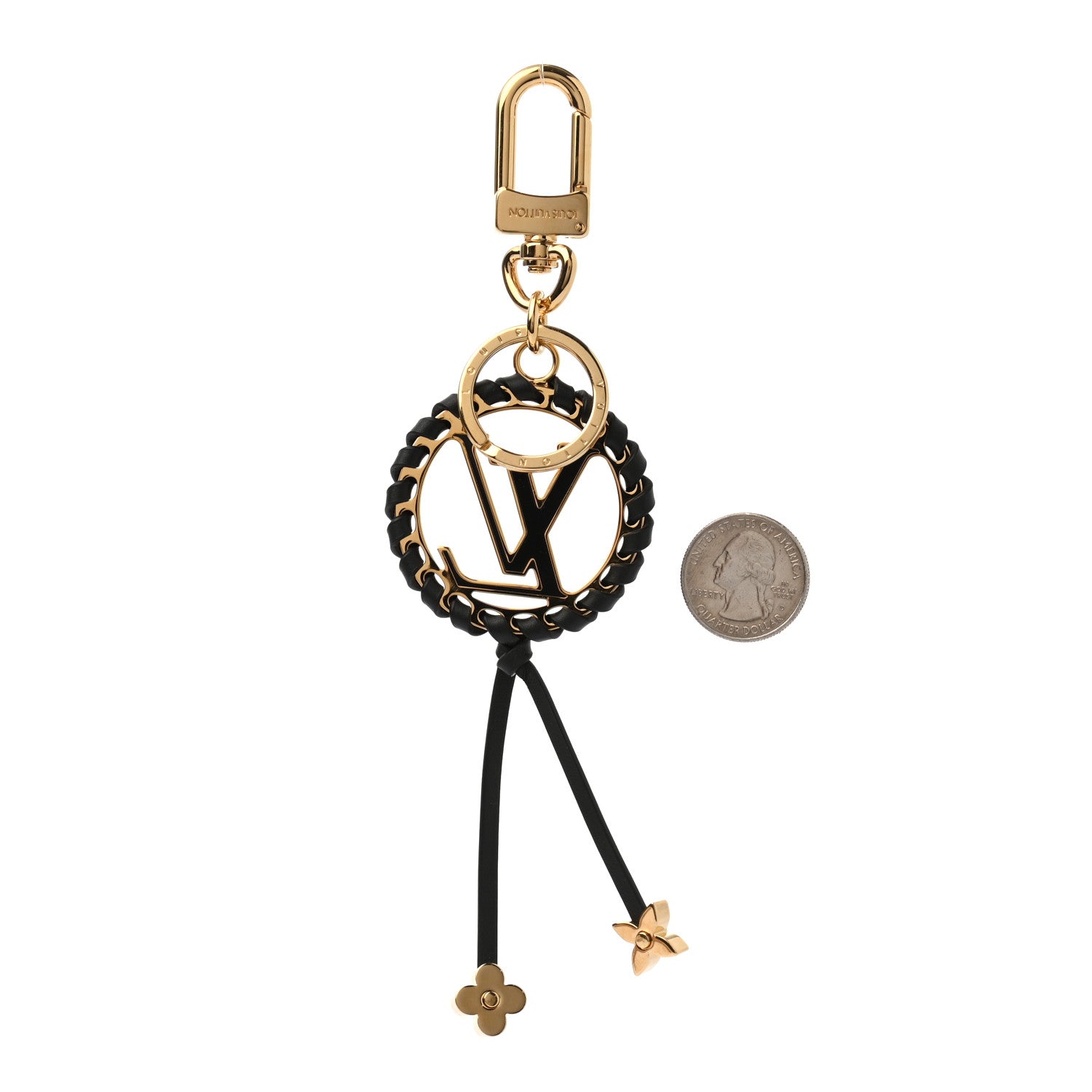Louis Vuitton Metal Lambskin Enamel Very Bag Charm Key Holder Black 2 of 4