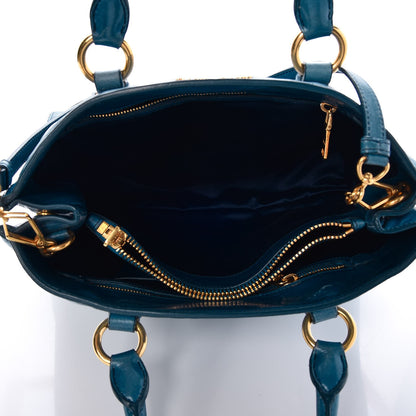 Miu Miu Vitello Shine Tote Ocean 6 of 9