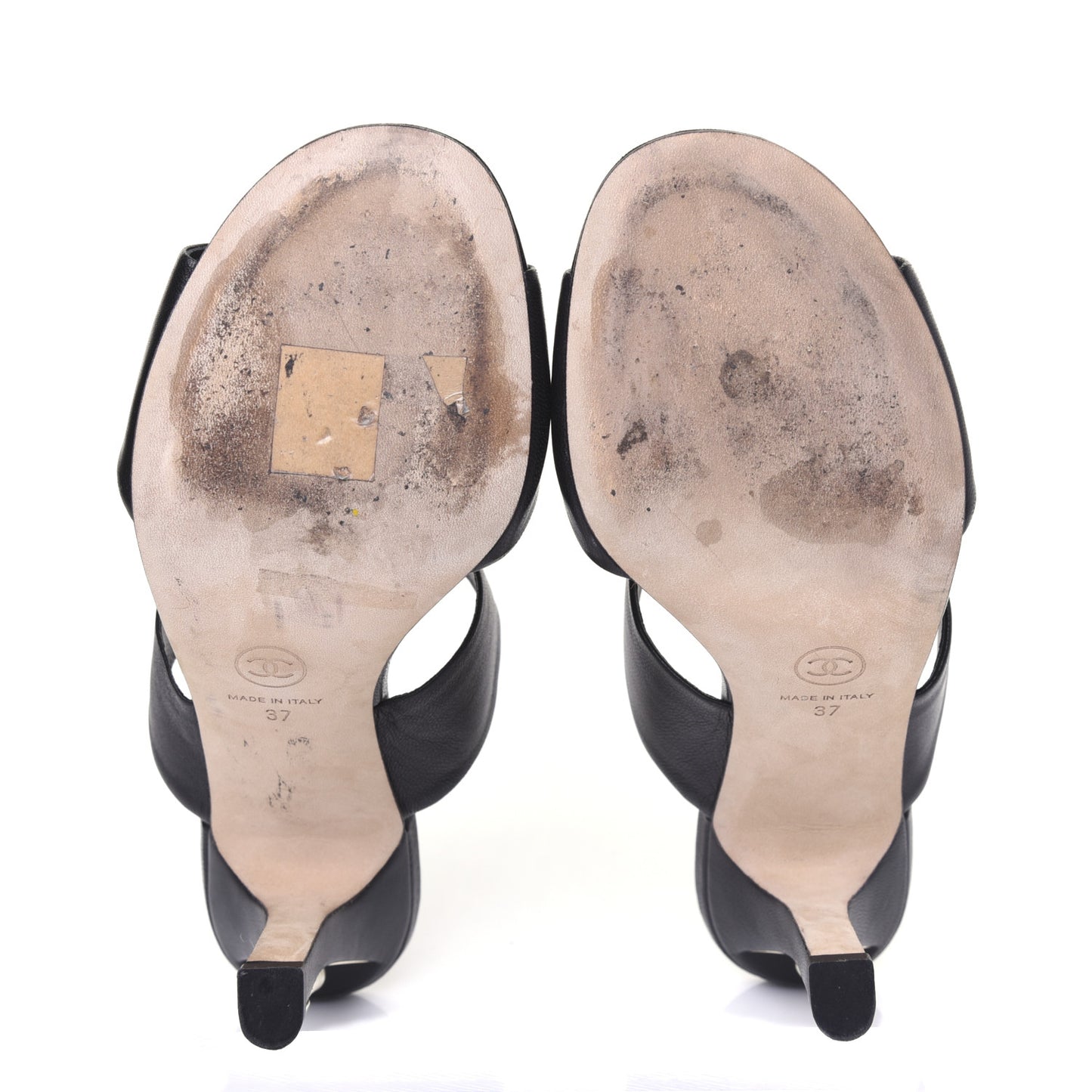 Lambskin Pearl Sandal Mules 37 Black