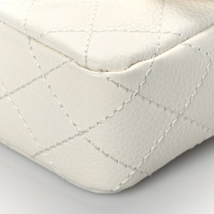 Chanel Caviar Quilted Extra Mini Flap White 10 of 10